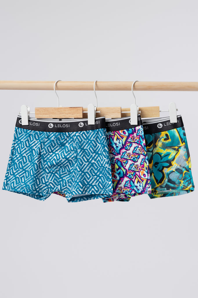 lelosi kids boxer set happycolours (3-pack) 0
