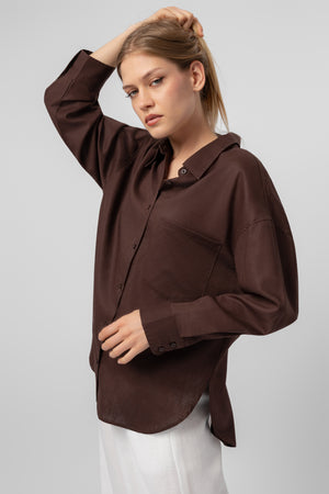 lelosi chicline shirt espresso 1