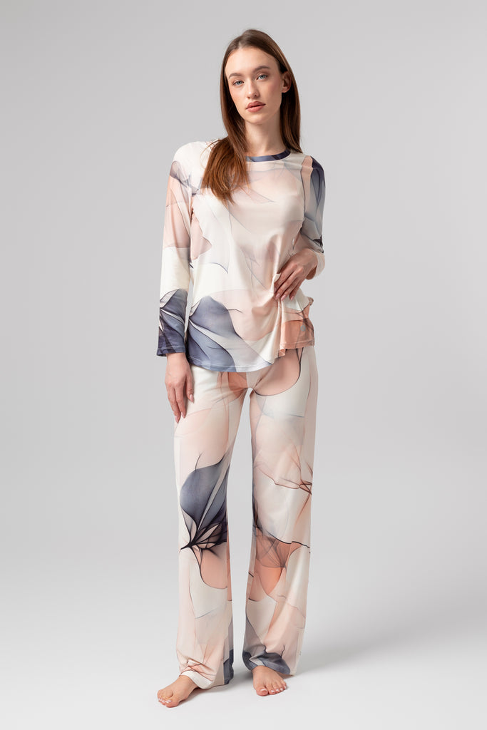 lelosi relaxed pyjamas frond 0