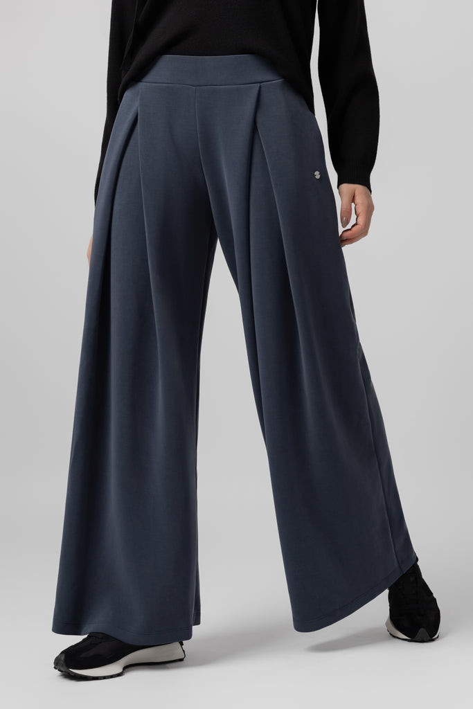 lelosi chicline relaxed pants azurea 0