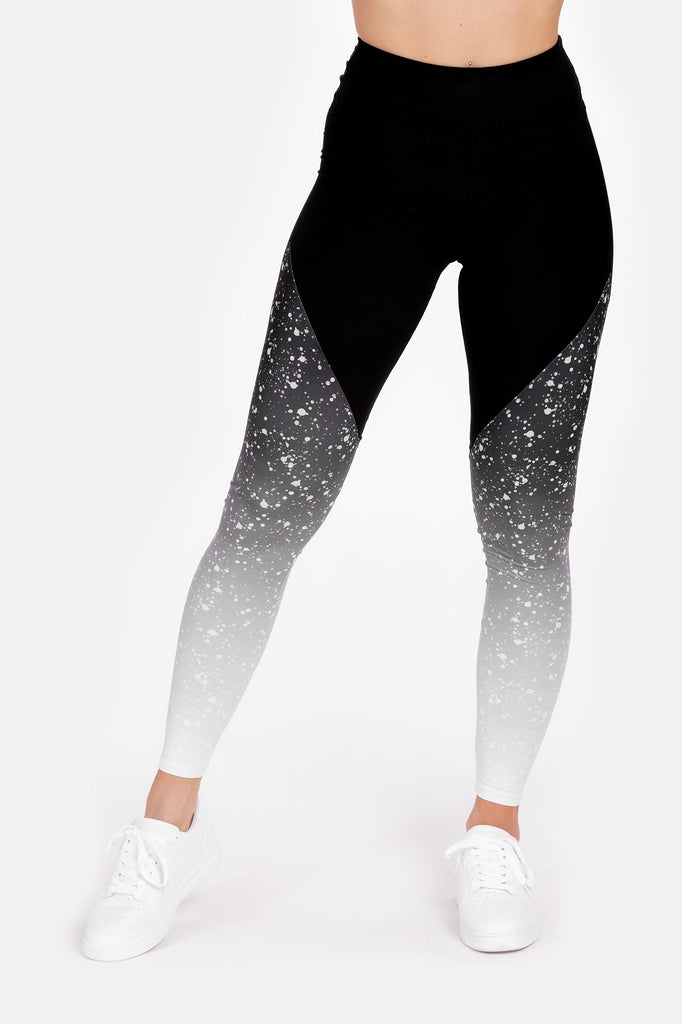 Seamless glitter leggings - Black - Sz. 42-60 - Zizzifashion